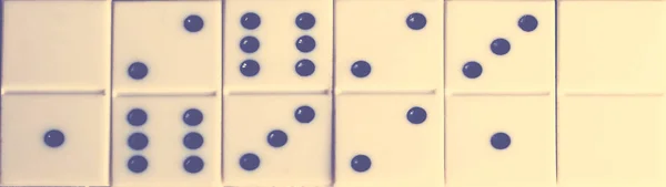 Комплект фишек Domino с видом сверху — стоковое фото