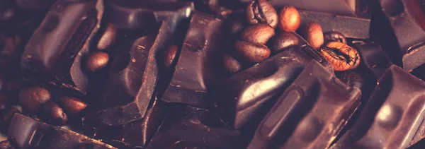 Koffieboon Chocolade Bovenaanzicht Voedsel — Stockfoto