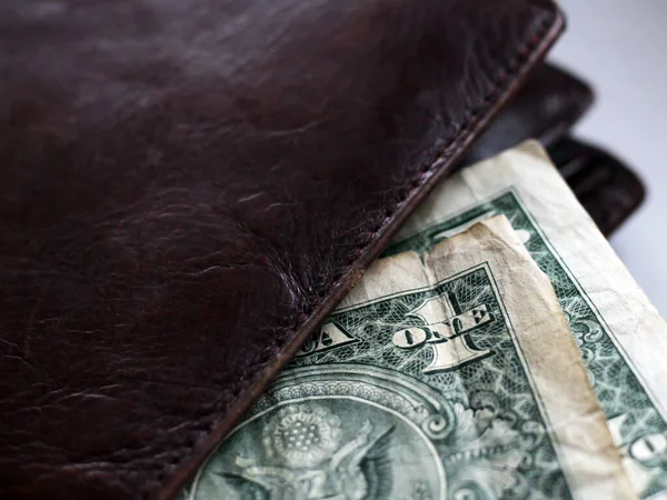 Dollars Bills Wallet Money Close — Stock Photo, Image