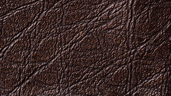 Dark Brown Leather Texture — Stock Photo, Image