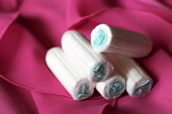 Women Sanitary Tampons Hygiene Products Close — Stock Photo, Image