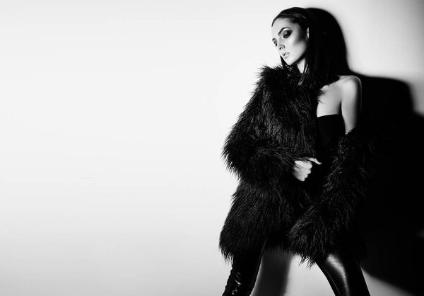 fashion woman in sexy clothes 