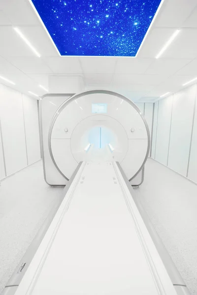 MRI - Magnetic resonance imaging scan device in Hospital. Medical Equipment and Health Care. CT - Computerized Tomography Scan Device in Hospital.  MRI scaner room