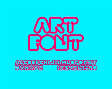 resim yazı tipi, vektör illüstrasyonu