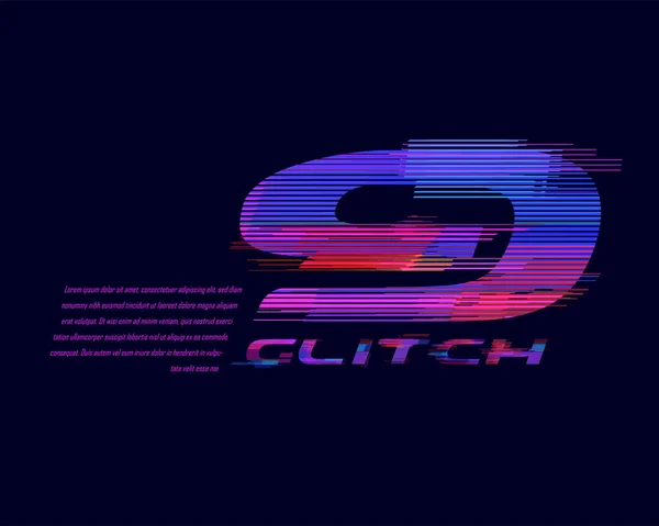 Glitch Ontwerp Vector Illustratie — Stockvector