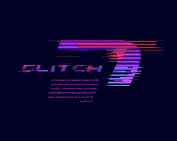 Glitch Design Ilustração Vetorial —  Vetores de Stock