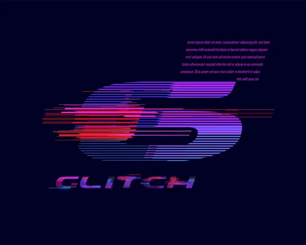 Glitch Ontwerp Vector Illustratie — Stockvector