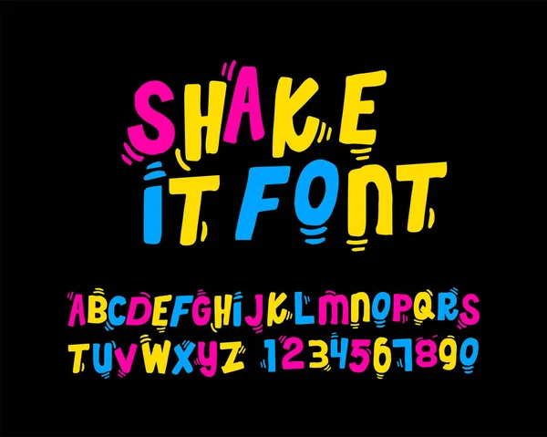 Shake Font Vector Illustration — Stock Vector