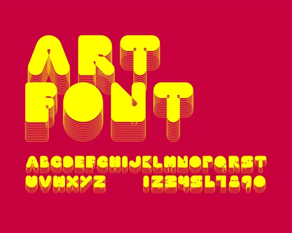 Kunst Lettertype Vectorillustratie — Stockvector