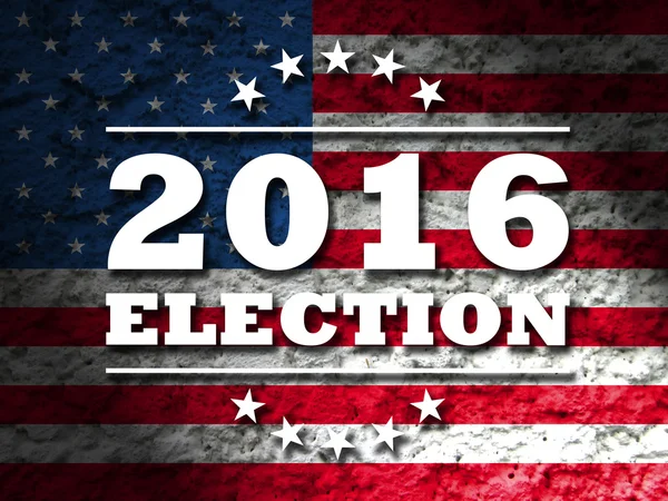 Eleição presidencial EUA, 2016 Banner eleitoral com fundo de estilo grunge bandeira americana — Fotografia de Stock