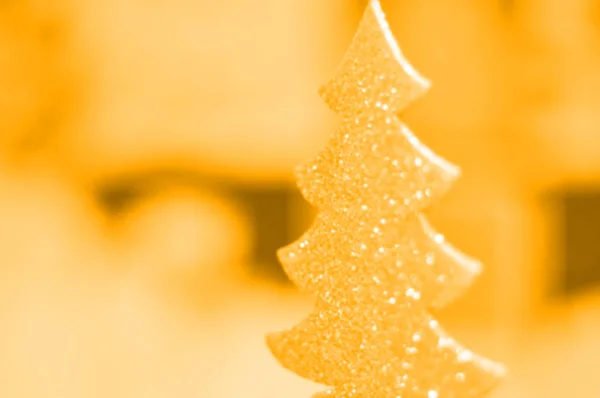 Weihnachten und winter design elemente - weihnachtsbaum orange glitter unscharf hintergrund — Stockfoto