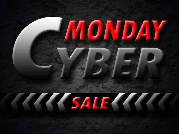 Cyber Monday sale banner with grunge background — Stock Photo, Image