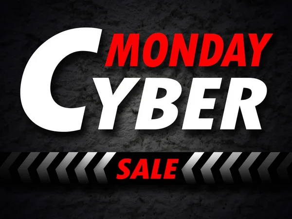 Cyber Monday sale banner with grunge background — Stock Photo, Image