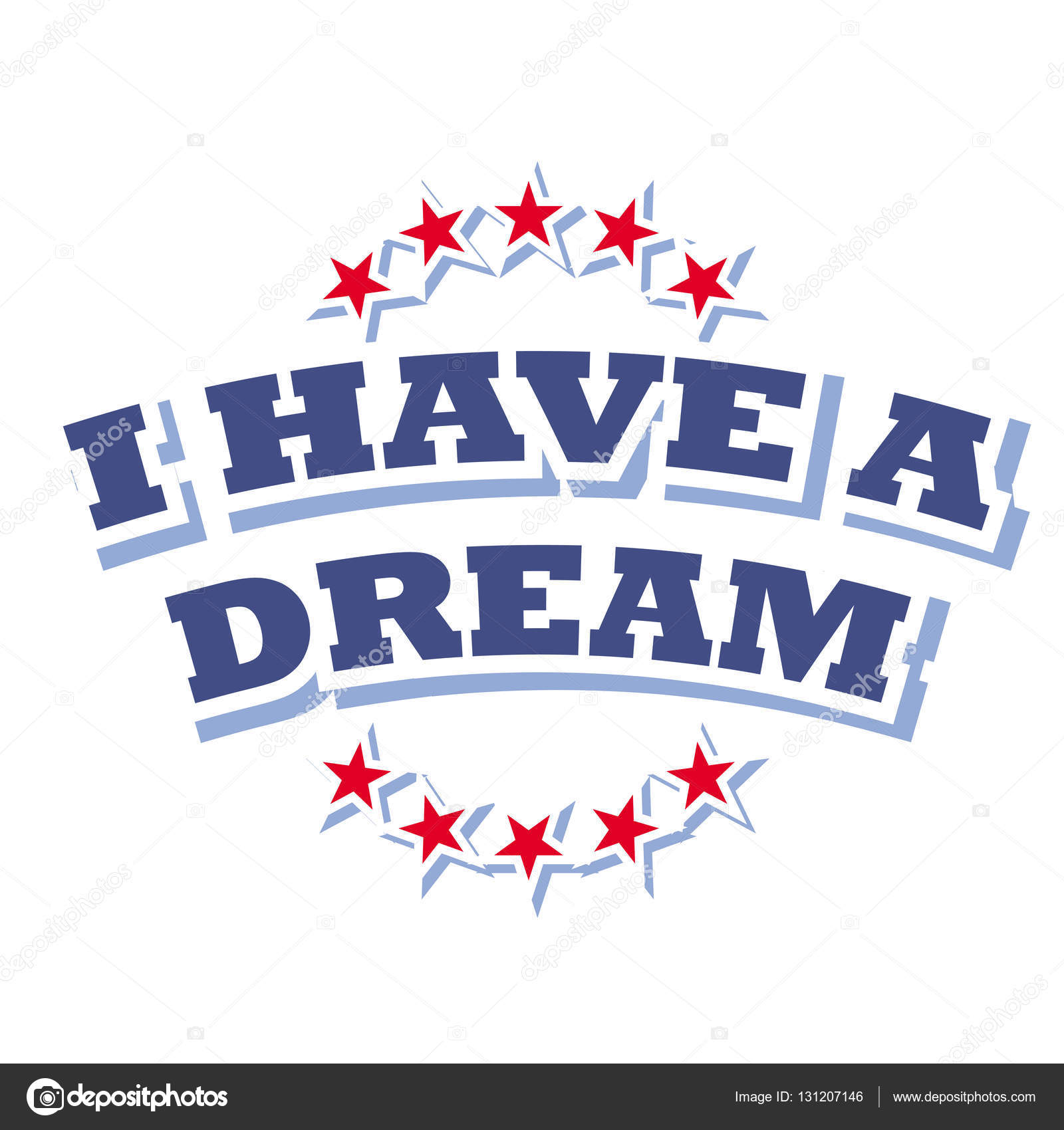 Martin Luther King Jr Day I Have A Dream Logo Symbol Isolated On 