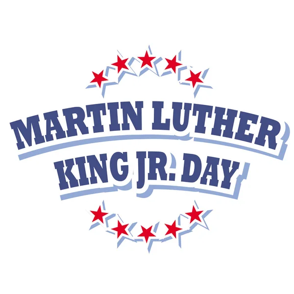 Martin Luther King Jr. Símbolo del logotipo del día aislado sobre fondo blanco, vector — Vector de stock
