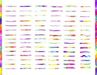Sulu Boya fırçaları şablonu