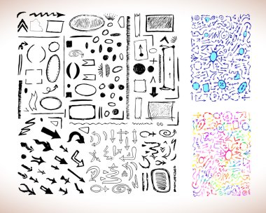  elle çizilmiş ok Icons set