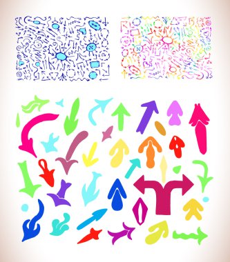  elle çizilmiş ok Icons set