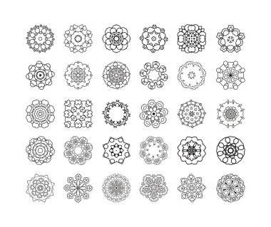 dairesel bir desen seti 