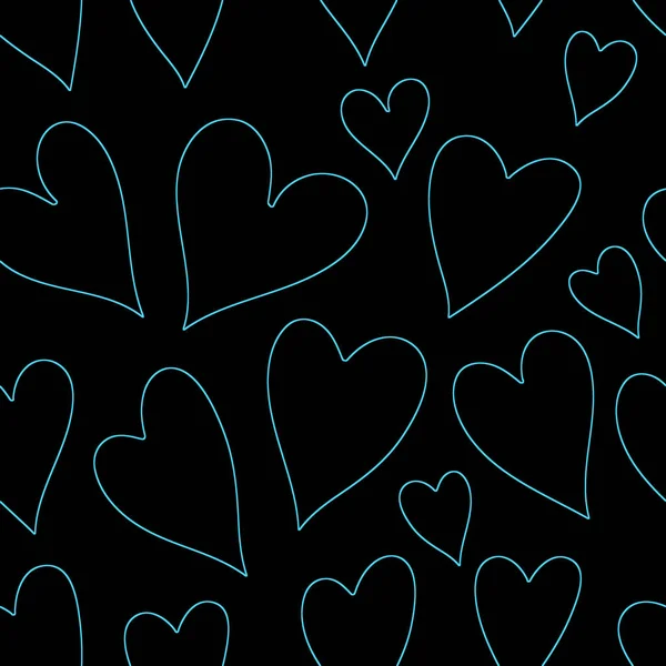 푸른 심장 원활한 패턴 — 스톡 사진