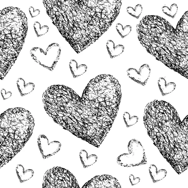 Hjärtan sömlösa mönster — Stockfoto