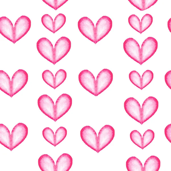 Nahtloses Muster aus rosa Herzen — Stockfoto