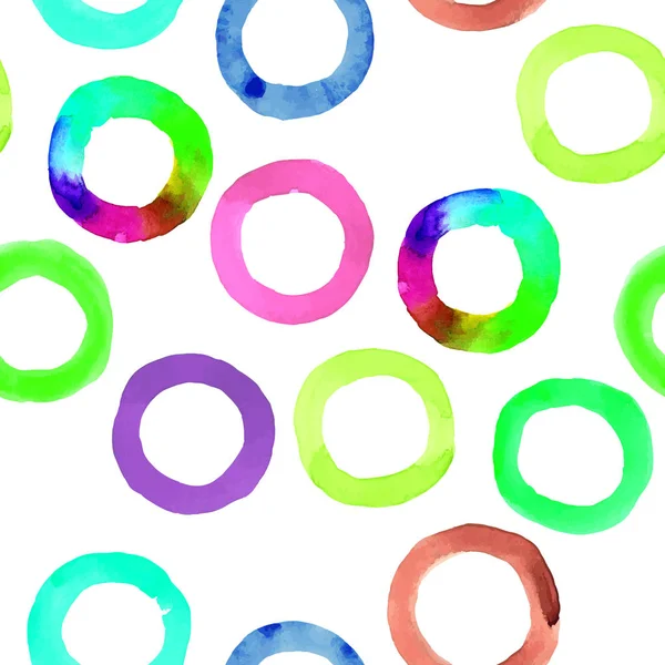 다채로운 수채화 밝아진 원활한 패턴 — 스톡 벡터