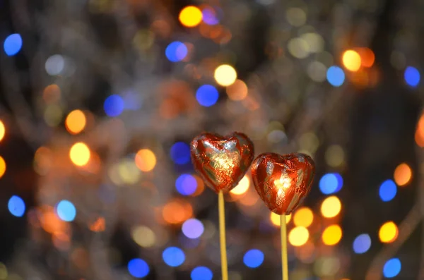 Chocolates en forma de corazón — Foto de Stock