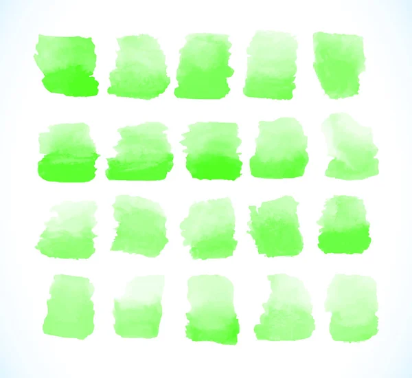 Groene aquarel spatten vector — Stockvector