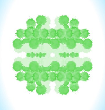 Yeşil suluboya sıçramalarına vektör
