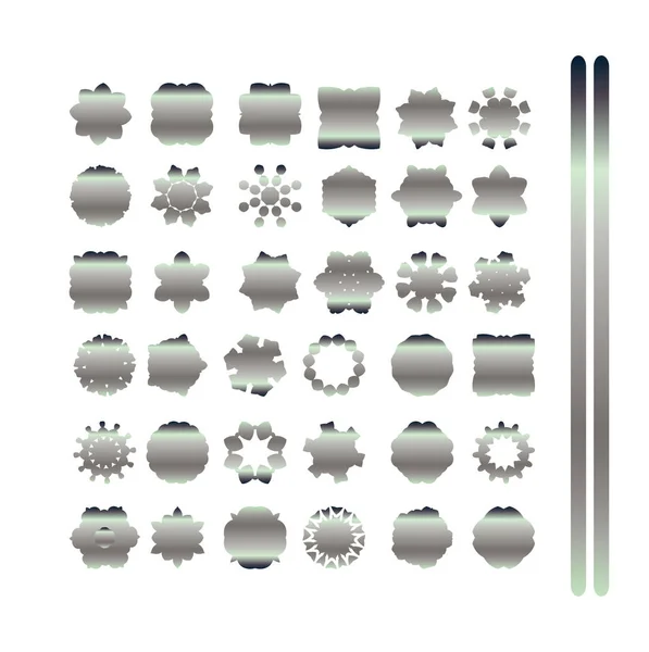 Zilveren mandala op witte achtergrond — Stockvector