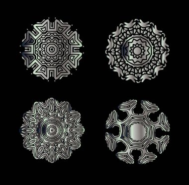 Mandala vintage dekor elementleri