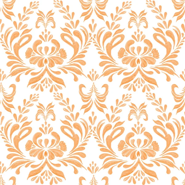 Abstrakte orange florale nahtlose Muster — Stockvektor