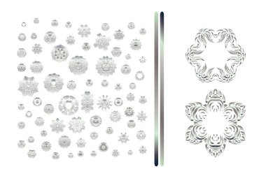 Mandala ayarlayın. Yuvarlak süsleme desen