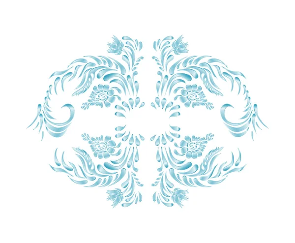 Blue floral frame vector flowers — Stock Vector