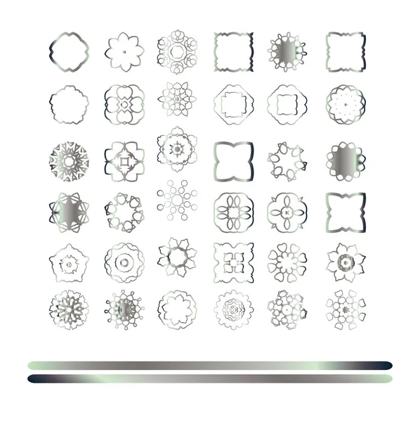 Mandala lista. Patrón de ornamento redondo — Archivo Imágenes Vectoriales