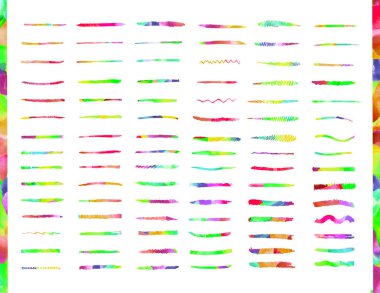 Sulu Boya fırçaları şablonu