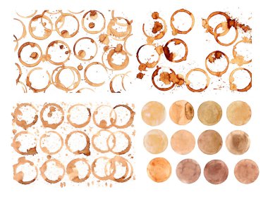 Su sıçramalarına kahve boya lekeleri