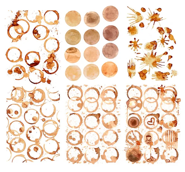 Coffee paint stains, splashes — Stock Photo © 114605916