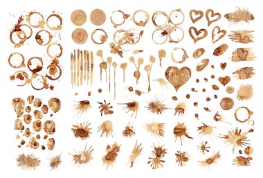 Su sıçramalarına kahve boya lekeleri