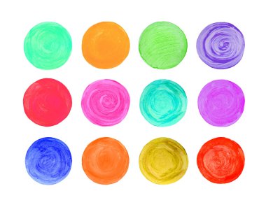 jeu de cercles aquarelle