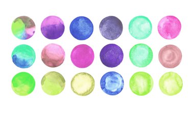 jeu de cercles aquarelle