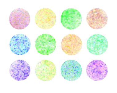 Pastel suluboya daireler kümesi