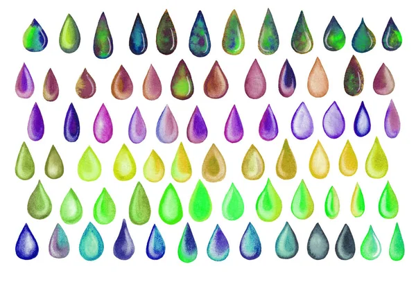 Färgglada rainbow droppar — Stockfoto
