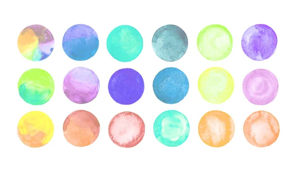 Jeu de cercles aquarelle — Stok fotoğraf