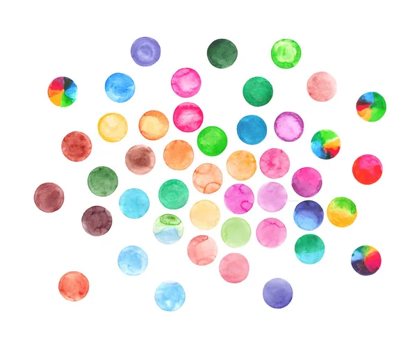 Set of art watercolor circles — Stock Photo, Image