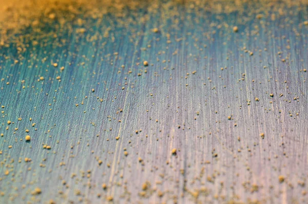 Fondo azul madera espolvoreada con harina  . — Foto de Stock