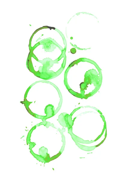 Зеленый чай пятно на белом фоне — стоковый вектор