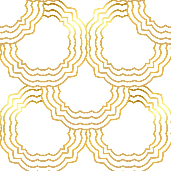 Vector seamless gold pattern with gold ornament — Stock Vector