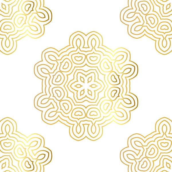 Vector patrón de oro sin costura con adorno de oro — Archivo Imágenes Vectoriales